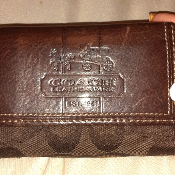 Coach Handbags - Coach brown wallet with 6 place card holder